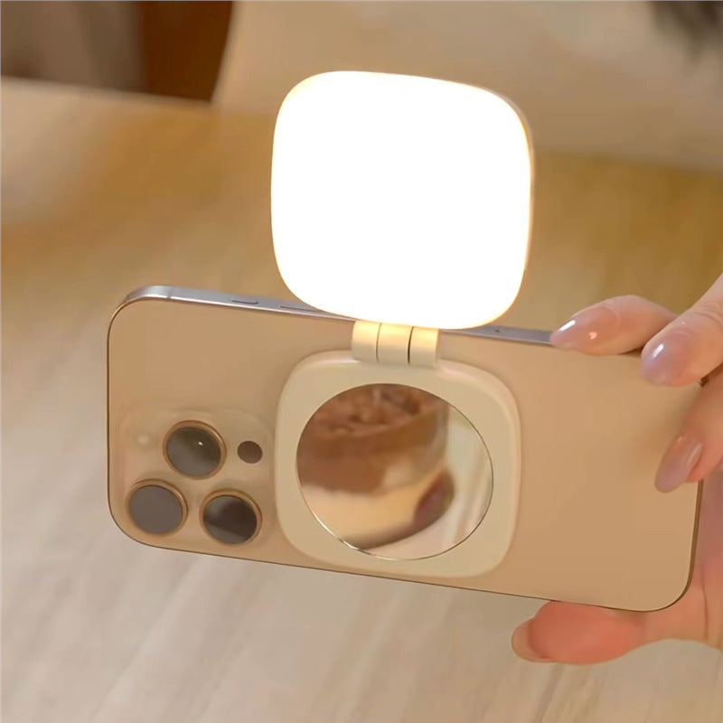 Magnetic LED Fill Light for Mobile Phone – Rechargeable Live Streaming Light