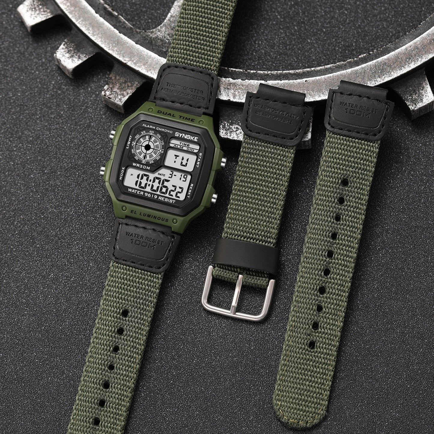 Retro LED Digital Watch for Men – Waterproof Luminous Sport Timepiece