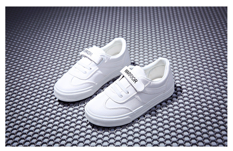 Children's Shoes Korean Style Single Shoes Boys And Girls Breathable And Waterproof White Shoes White Sports Shoes Student Shoes