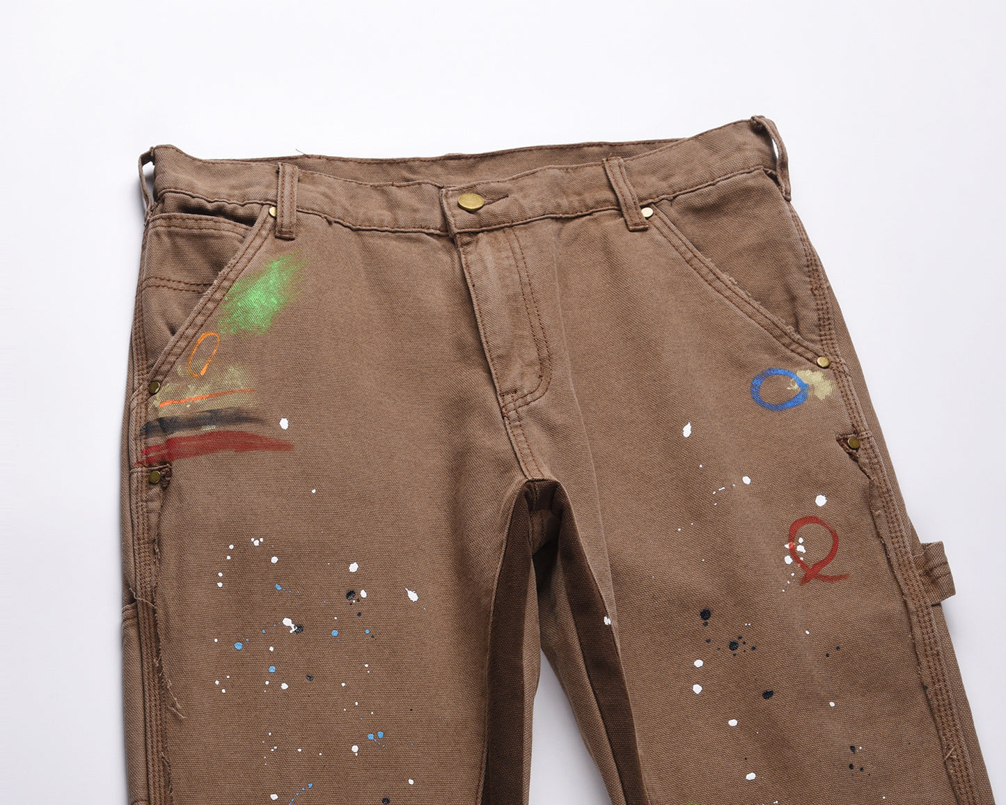 Cargo Pants Retrofit Style Inkjet Flared Pants