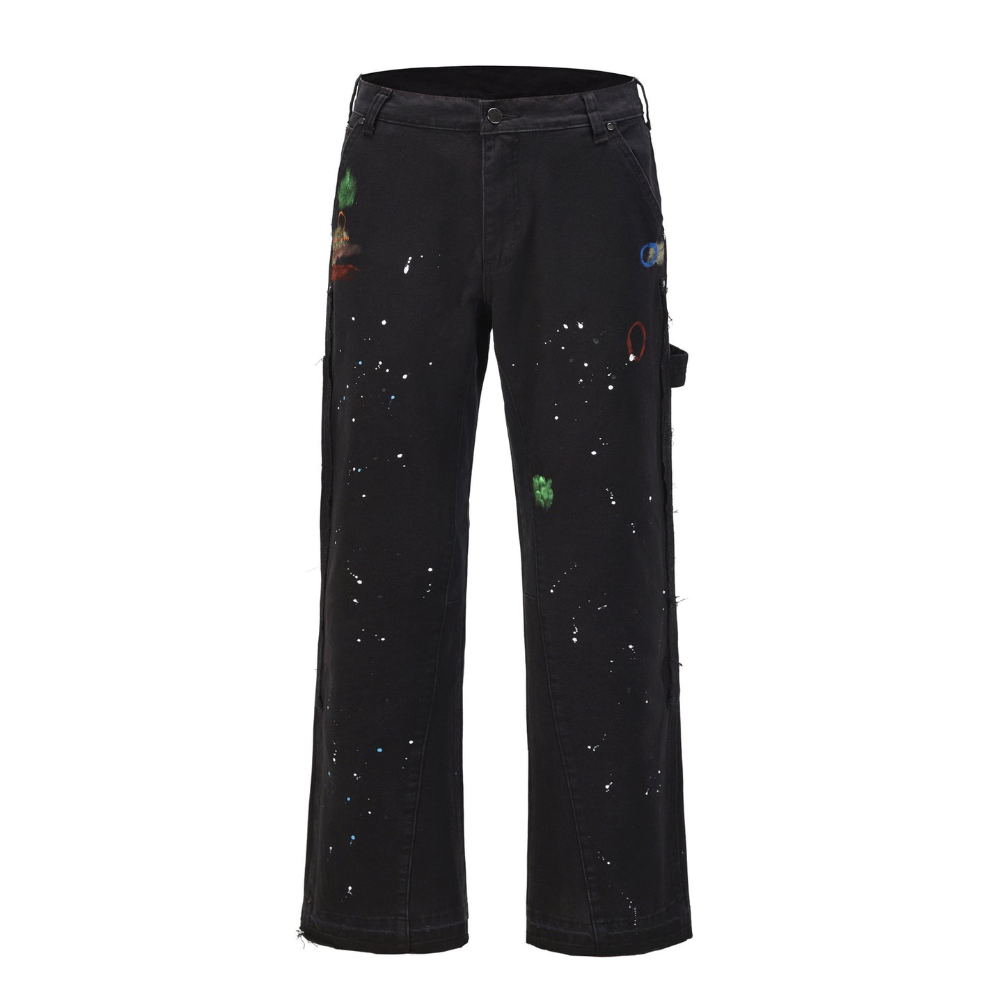 Cargo Pants Retrofit Style Inkjet Flared Pants