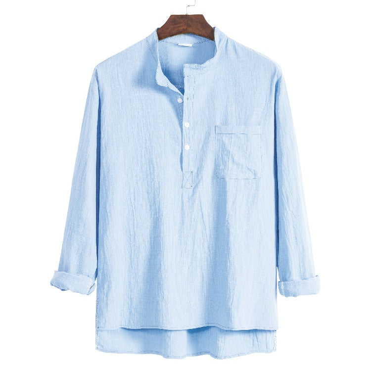 Half-open POLO Shirt Casual Men's Shirt