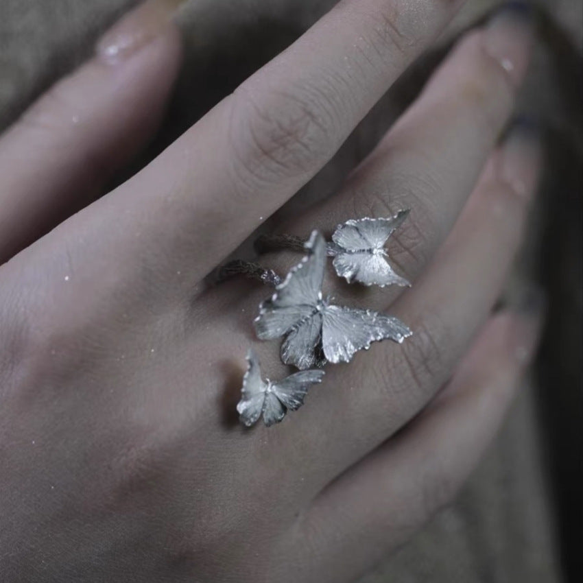 925 Sterling Silver Korean Plain Band Ring Minimalist Ins Open Ring