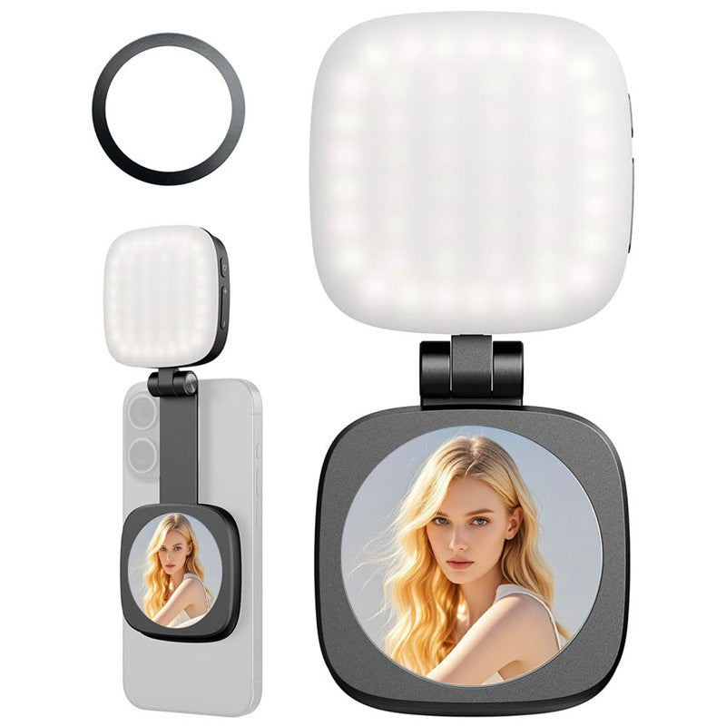 Magnetic LED Fill Light for Mobile Phone – Rechargeable Live Streaming Light