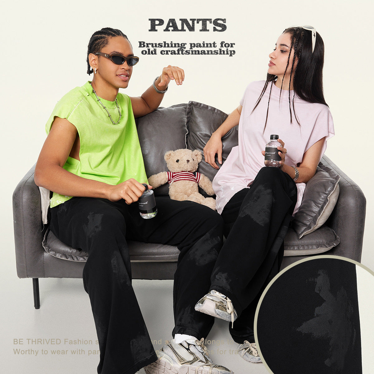 Mud Dyed Niche Youth Pants Casual Pants