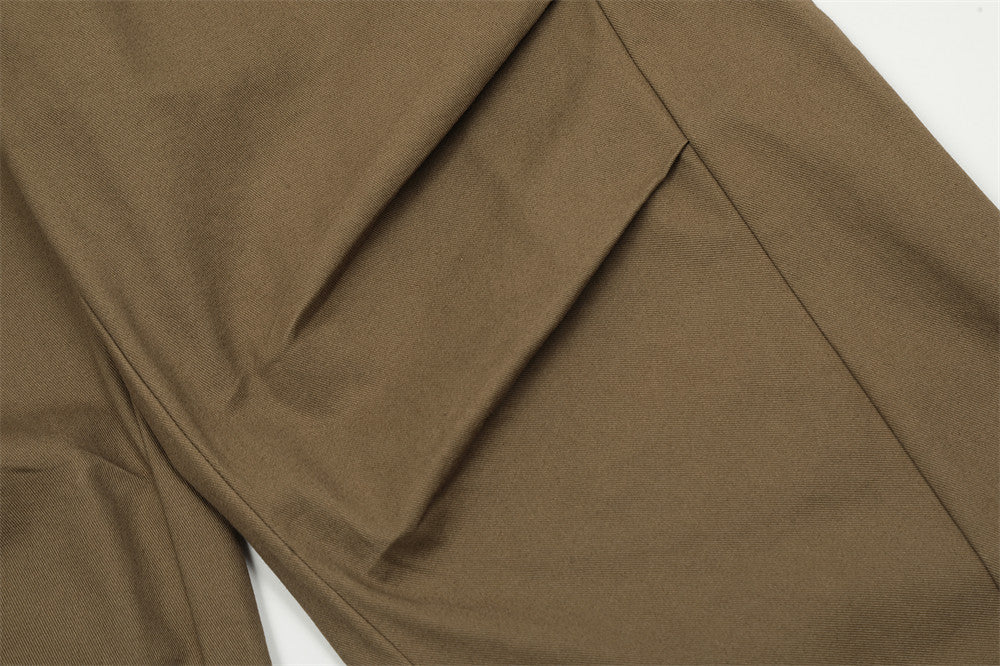 American Pleated Straight Cargo Pants Casual Pants