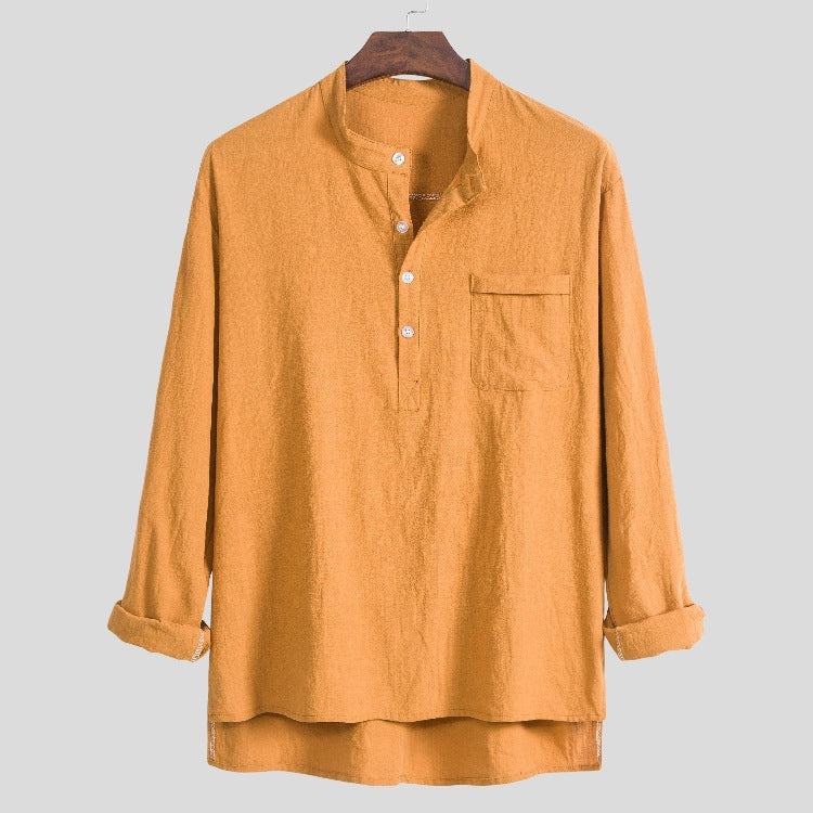 Half-open POLO Shirt Casual Men's Shirt