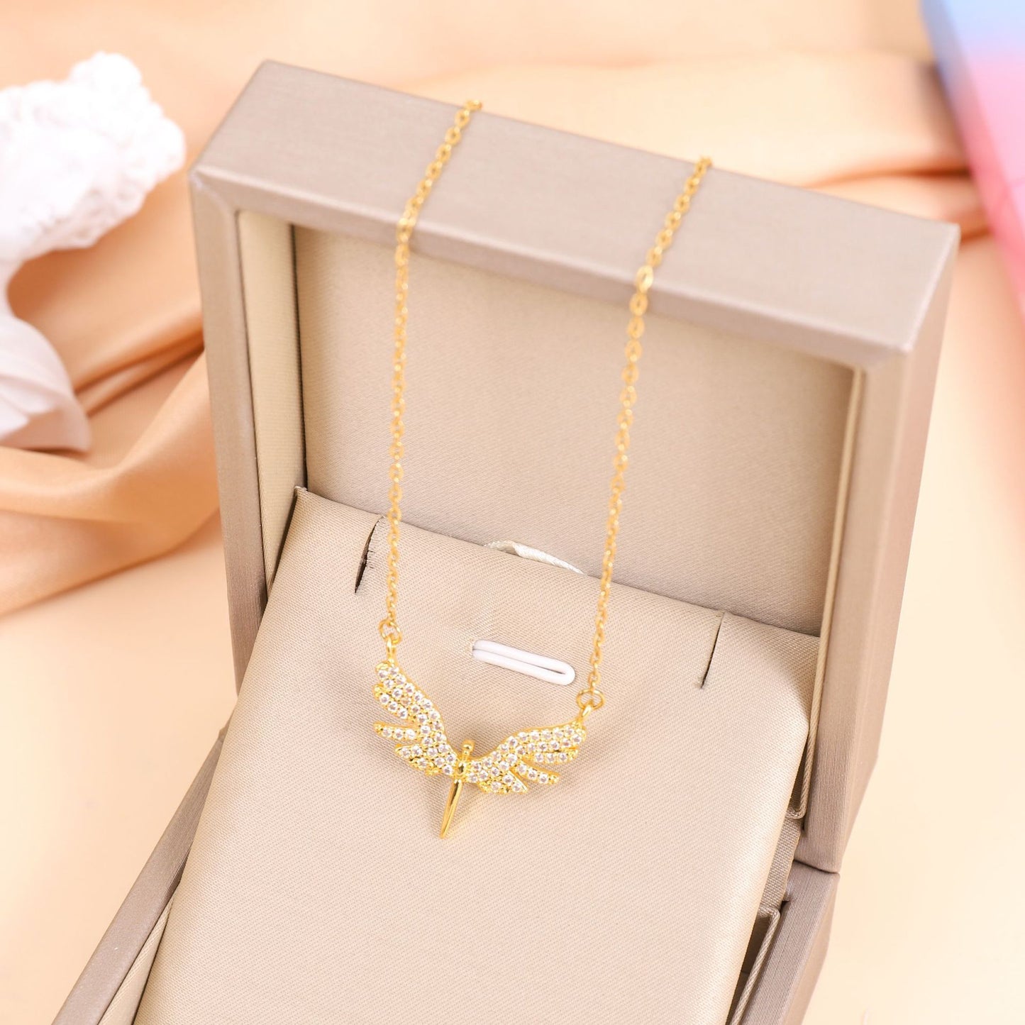 Titanium Steel Angel Wings Creative Wing Necklace