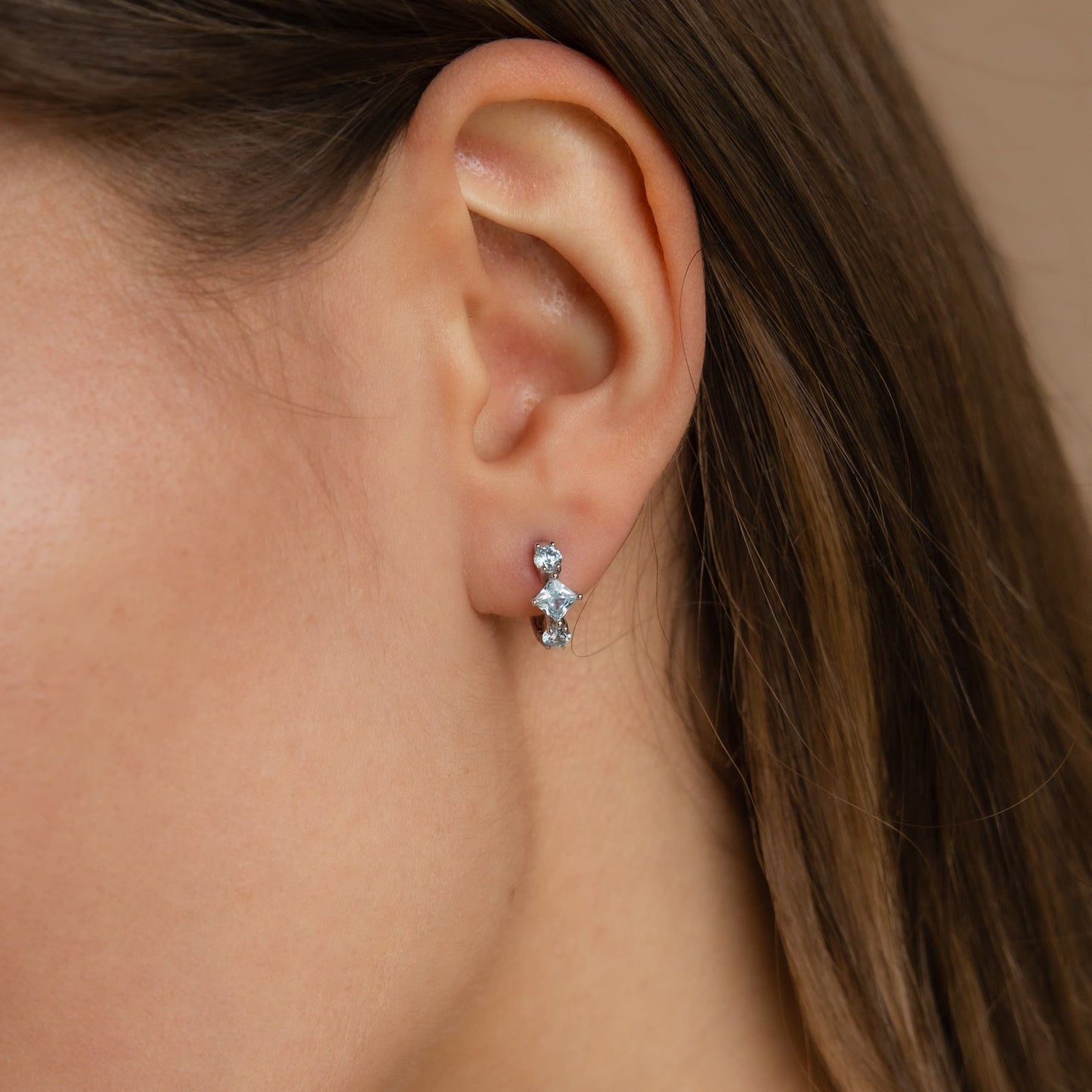 Bestselling New Arrival Starry Small Zircon Earrings, Elegant Fashion Inlaid Hoop Ear Clips for women