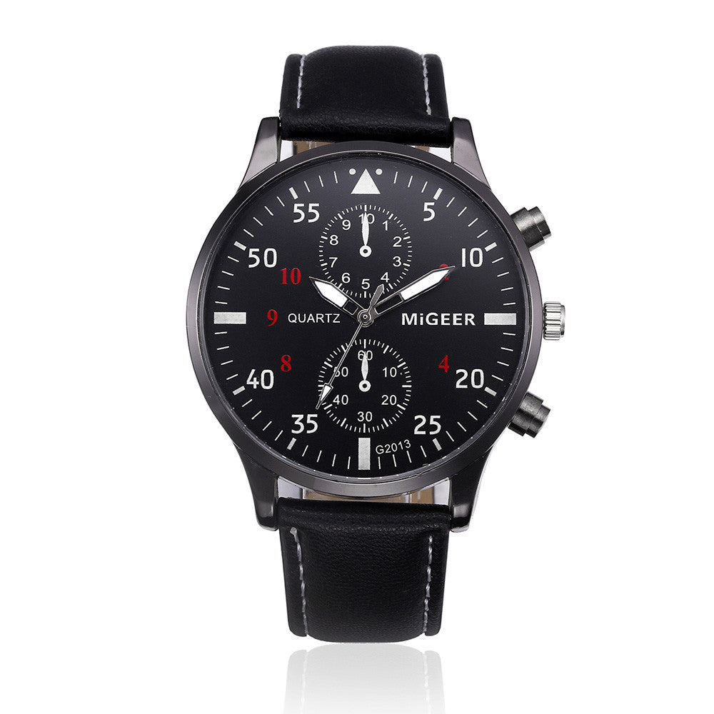 Men’s Retro Analog Quartz Watch – Leather Band Sport & Business Style