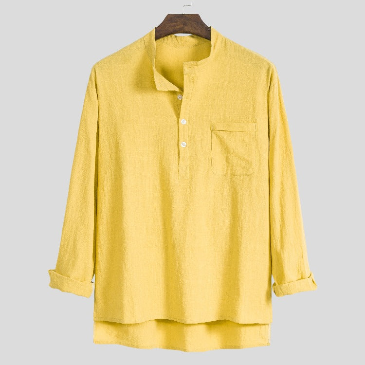 Half-open POLO Shirt Casual Men's Shirt