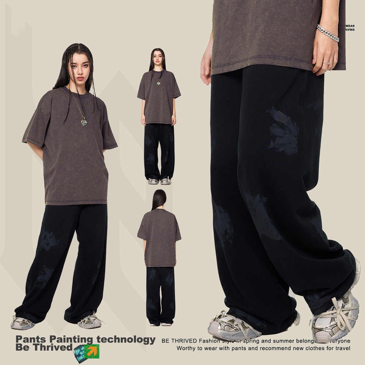 Mud Dyed Niche Youth Pants Casual Pants