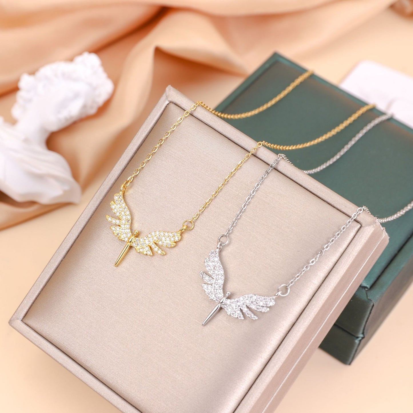 Titanium Steel Angel Wings Creative Wing Necklace