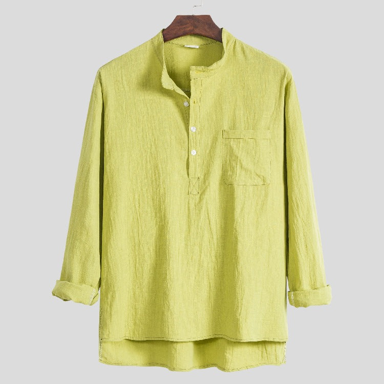 Half-open POLO Shirt Casual Men's Shirt