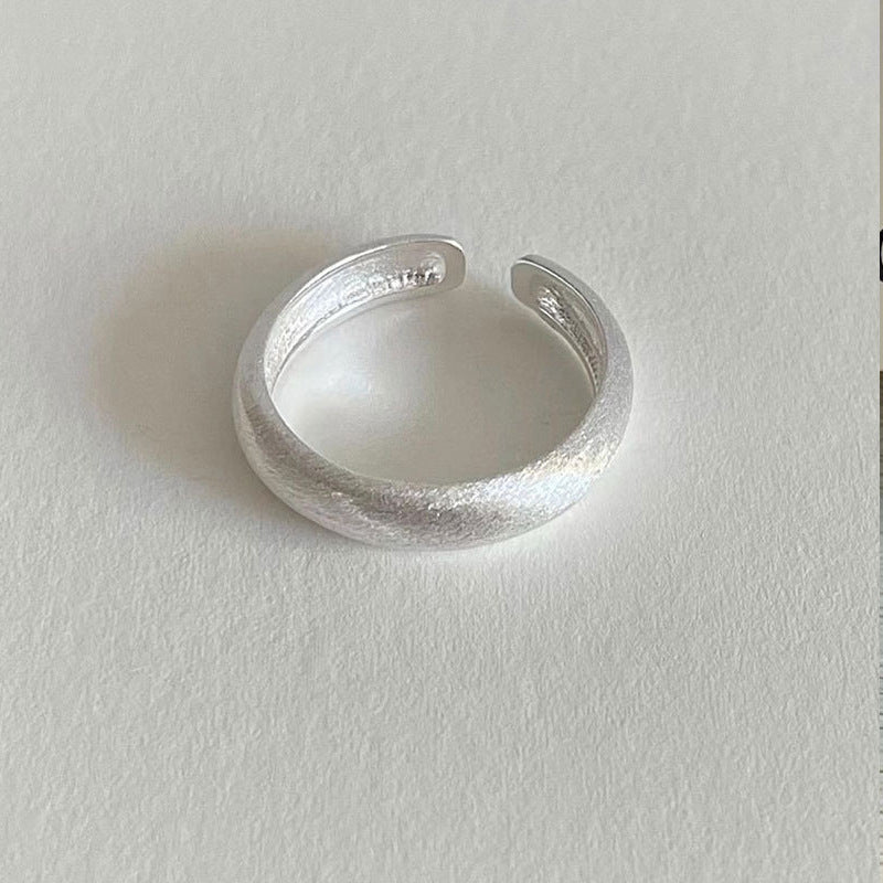 925 Sterling Silver Korean Plain Band Ring Minimalist Ins Open Ring