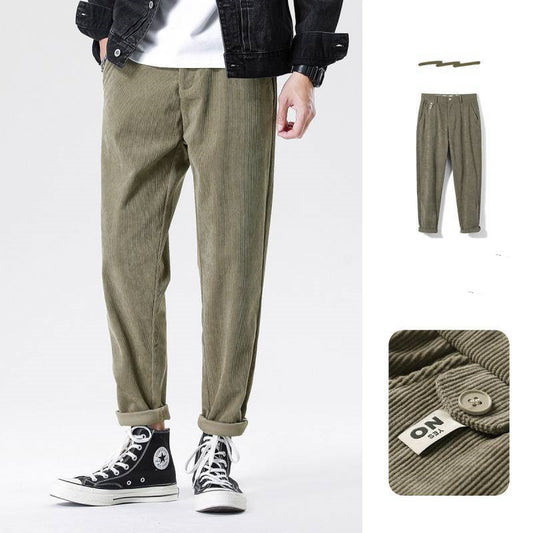 Corduroy Pants Men's Spring And Autumn Nine-point Casual Pants Men's Pants